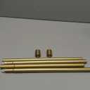 TONIAL Gold Curtain Rods 32 to 58 Inch(2.6 to 4.8 ft), Adjustable Splicing Window Curtains rod, 3/4 Drapery Rods for Windows 20 to 53 Inch, Decorative Single Rod with Modern Cap Finial