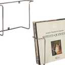 MyGift Modern Metal Wire Wall Mounted Vinyl Records Storage Racks, Hanging LP Record Holders, Floating Album Cover Display Shelves, Set of 2 (Vintage Copper-2 Pcs)