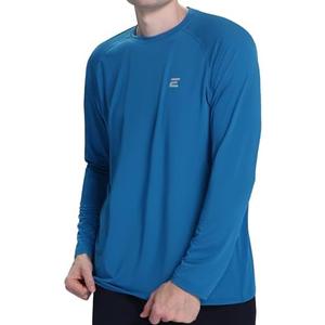Endyart Men's UPF 50+ Sun Protection Shirts UV SPF Long Sleeve Rash Guard Fishing Swim Shirt Quick Dry, XL