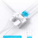 Surge Protector Power Strip 15 Ft Cord, Ultra Thin Flat Extension Cord with 8 Outlets 4 USB Ports(2 USB C), Flat Plug Power Strip, 15 Ft Long Braided Power Cord for Home, Office, Dorm Room Essentials