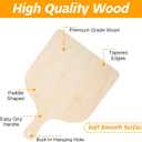 4 Pcs Wood Pizza Peel, 12 Inch Natural Cutting Board with Handle Large Cutting Board Pizza Spatula Paddle for Restaurant Baking Homemade Bread Fruit Vegetables Cheese