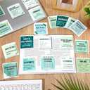 300 Pcs Mental Health Stickers Motivational Affirmation Stickers Mental Health Awareness Items Positive Waterproof Laptop Bottle Feelings Decor for Mindfulness Train Adult Employees(Green Series)