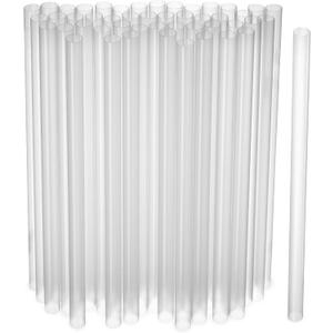 Clear Jumbo Smoothie Straws, Clear Disposable Wide-mouthed Large Milkshake Straws 9'' Inches High/Tall 100 pack