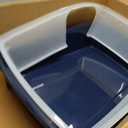 IRIS USA XX-Large Side Entry Cat Litter Box, Open Top Extra Large Litter Box for Big Cats and Multi-Cat Households, High Sided Scatter Shield, Easy to Clean, 30" L x 20" W x 14" H, Navy