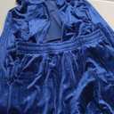 MOEENCN Women Sweatsuits Sets 3 Piece Outfits, Velvet Tracksuit Long Sleeve Hooded Zipper Jacket and Velvet Shorts Send Bra (Large, Dark Blue)