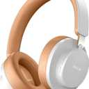 Over Ear Headphones Wireless Bluetooth, Noise Cancelling Headphones Bluetooth with Microphone, Cancelling Wireless Headphones Over Ear, 65h Playtime, Clear Calls, Comfort Fit For Travel (Grey Brown)