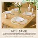 Geosar 100 Pcs Disposable Paper Placemats Cotton Woven Look 13'' Round Placemats Rustic Disposable Table Pads Bulk for Dining Table Decoration Birthday Wedding Bridal Baby Shower Party (Beige)
