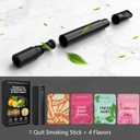 Natural Herbal Air Stick, Smokeless Inhaler, Non-Electric Aromatherapy Air Inhaler for Men Women (Black-4 Pack)