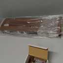 DEZ FURNISHINGS Cordless 2" Faux Wood Blind, 24" W x 48" H, Dark Oak