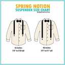 Spring Notion Mens' Linen Blend Suspenders and Bow Tie Set for Groomsmen Wedding (42 Inch, Rust)