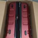 Coolife Medium Checked Luggage Hardside PC+ABS Suitcase with TSA Lock, Lightweight Rolling Carry On with Spinner Wheels(Charcoal, 24in) (Radiant Pink)