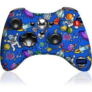 SWCTIM Wireless Controller for Xbox 360, 2.4GHZ Game Joystick Controller Gamepad for Xbox 360 & Slim Console and PC Windows 7/8/10,with 3.5mm Audio Jack,Blue