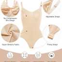 SHAPERX Women's Seamless Shapewear Bodysuit Tummy Control Body Shaper Waist Snatching Body Suit, Size S/M