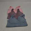 Lemef Nursing Sleep Bras Wirefree Maternity Breastfeeding Bras 3 Pack (Small, Pink&purple&blue)