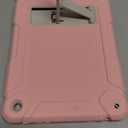 MENZO Case for Fire HD 10 (Only 13th Gen, 2023 Release) Non Waterproof Bracket Design, Layer Duty Shockproof Rugged Case with Kickstand, Pink+Beige