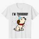 Dog Lover Theme 2 years Old Puppy t-shirt Co. Kids I'm Twoooo! little boy birthday party dog theme (2 yr old) T-Shirt 2T