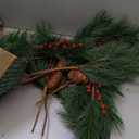 famibay Christmas Berries Pine Picks 4 Pack Artificial Red Berry Pine Branches Stems for Christmas Floral Arrangement Wreaths DIY Christmas Tree Holiday Decorations (16 inch)