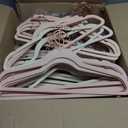 MIZGI Premium Velvet Hangers (50 Pack) Heavy Duty - Non Slip Felt Hangers - Blush Pink & Beige- Rose Gold 360 Degree Swivel Hooks,Space Saving Clothes Hanger,Durable Strong Hanger for Suits,Coats,Dress MiX