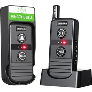 Doorbell, Wireless Intercom System,Two-way Communication Doorbell,4900ft Long Range,3 Volume Levels,21 Ringtones,Waterproof, Door Chime Kit for House,Classroom,OfficeBlack Doorbell, Wireless Intercom System,Two-way Communication Doorbell,4900ft Long Range,3 Volume Levels,21 Ringtones,Waterproof, Door Chime Kit for House,Classroom,OfficeBlack