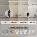 Plug in Track Lighting LED, Track Lighting Fixtures Ceiling Gold, 4-Light Kitchen Light Kit, Plug in Wall Light with 14.8ft Power Cord, Rotatable Ceiling Spotlight for Bedroom(GU10 Socket, NO Bulb)