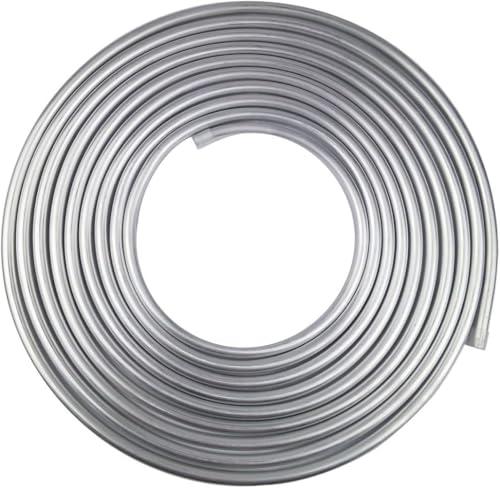 TUBPRO 3/8 Fuel Line, 10FT Transmission Line, 3003 Grade Aluminium Tubing for Brake Line, Metal Gas Line, Refrigeration Equipment