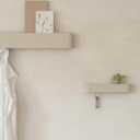 Kazai. Key Holder for Wall 'Tone' | Minimalist Key Hooks Design from Berlin | Modern Key Hanger with Metal Shelf | Key Hook Wall Mounted as Hallway Furniture | Taupe