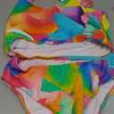 Kanu Surf Girls Waverly UPF 50+ Beach Sport Criss-Cross Tankini Two Piece Swimsuit, Isabel Multi, 16 US