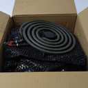 Electric Stove Burner Drip Pans, Stove Burner Covers W10290353(6") W10290350(8")+Electric Stove Burner Replacement MP15YA(6") MP21YA(8") Compatible for Whirl-pool Ken-more May-tag Ama-na etc by MIFLUS (Black)