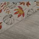 Artoid Mode Maple Leaves Fall Vinyl Placemats Set of 4, Wipeable Colorful Printing PVC Place Mats for Party Kitchen Dining Decor, Beige