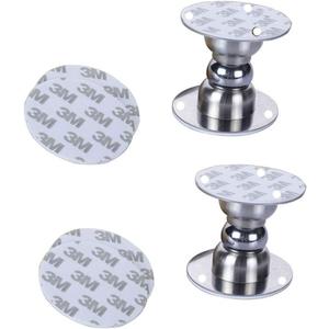 Magnetic Door Stopper, ZjarFwg Set of 2 Heavy Duty 3M Stainless Steel Mini Soft-Catch Magnetic Door Stopper Wall Mount Door Catch Doorstop
