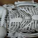 2PCS Skeletons Halloween Decorations,5.9Ft Life Size Skeletons with Movable Joints,Full Body Plastic Human Adult Skeletons for Halloween Indoor Outdoor Haunted House Decor