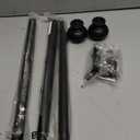 Amazon Basics Adjustable Curtain Rod for Windows with Round Finials, 1-Inch Rod, 36" to 72", Black, 1-Pack