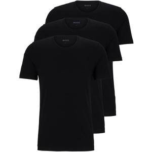 BOSS Men's Logo Embroidered Cotton Tee 3 Pack (XX-Large, Dark Soil Black)