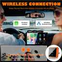 Mini Wireless CarPlay Adapter for iPhone & Android, 2-in-1 Upgraded CarPlay Wireless Adapter, 2026 WIFI6 Plug & Play Car Play Adapter, Zero Delay Fast Stable Auto-Connect, Bluetooth 5.3 USBA&C Port