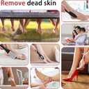 Electric Foot Callus Remover, Foot File, Rechargeable Foot File Set with 4 Different Roller Heads, Professional Pedicure Tools to Remove Cracked Heels and Dead Skin, for Feet Hands Spa