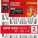 Filtrete ADP01-2PK-2 16x25x4 AC Furnace Air Filter, MPR 1000, Fits Honeywell and Lennox Devices, Micro Allergen Defense Deep Pleat, 2-Pack (Actual Dimensions 15.88 x 24.56 x 4.31), 2 Count