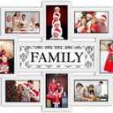 Jerry & Maggie Family Photo Frame 22x17, PVC Picture Frames Collage Wall Decor 9 Opening Wall Hanging For 6x4 Photos 8 Pack, No-Assembly 3D Design Waterproof Memorial Keepsake, White