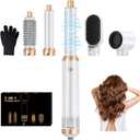 Upgrade Hair Dryer Brush 5 in 1 Blow Dryer Brush, Air Curler Air Curling Wrap Styler, Detachable Hot Air Brush Negative Ion Curling Brush Iron, Hair Styling Tools for Drying Curling Straightening