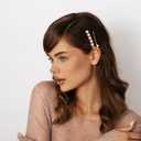 TIEOSME 12Pcs Bobby Pins for Women, Gold White Pearl Hair Pins Elegant Metal Barrettes Hair Clips for Women Wedding Bridal Party Accessories