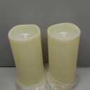NURADA Large Outdoor Flameless Candles 12" x 5" - Waterproof LED Pillar Flickering Candle Battery Operated with Timer Remote Control for Patio Porch Lanterns Decor - Long Lasting Set of 2 (Ivory White)
