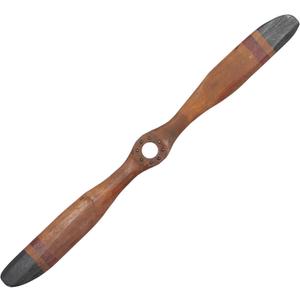 Deco 79 Traditional Wooden Airplane Propeller Decor, 5" H x 48" L, Polished Brown Finish, Model:92671