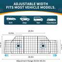 ERYTLLY Dog Car Barrier for SUVs, Vehicles, Dividers, Adjustable Heavy-Duty Wire Pet Gate, Foldable Car Pet Barrier with Mesh Bag, Car Accessories Safety Travel, for Cargo Area 36.6" to 64.5" Width