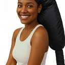 Hooded Hair Dryer for Curly Hair, Large Adjustable Blow Dryer Cap, Portable Hair Dryer Bonnet Attachment, Soft Diffuser for Fast Drying & Deep Conditioning, Headband Integrated Design (Black)