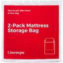 Linenspa Mattress Bag  2 Pack Queen / Full size Mattress Bags for Moving, Storage & Disposal  Durable Plastic Cover for Moving