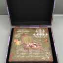 Jolitac Wood Storage Box Set of 3, Vintage Decorative Nesting Boxes Wooden Treasure Storage Crates With Latch, Home Decor Rustic Antique Boxes With Lid for Photos, Jewelry, Cash (Chair)