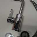 Multiple Options Faucets Swivel Bathroom Faucet, Double Hot and Cold Water, Silver, Modern, Brushed Silver Finish