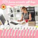 12 Set Christmas Funny Sarcastic Ballpoint Pens Bulk Gifts with 12 Sarcastic Flower Sayings Pens and 12 Cards 12 Opp Bags for Lab Week Gifts Teacher Office Supplies for Women Men Black Ink