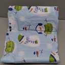 Newbridge Christmas Blue Snowy Snowman Vinyl Tablecloth with Flannel Backing, 60 x 102 Inch Rectangle, Cute Snowmen in Scarves & Hats, Winter Holiday Kitchen Dining Table Cover