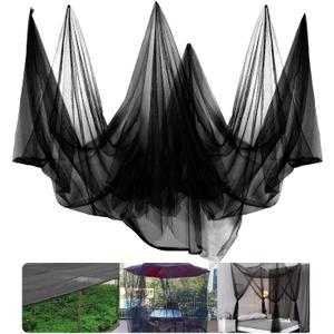 20x10Ft Mosquito Netting Garden Mesh Netting, Fly Bird Net Barrier Hunting Blind Plant Protecting Net, 3x6m Black