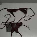 SHERRYLO Micro Bikini Extreme G String Thong Bikinis Sexy Mini Bathing Suit for Women Womens Swimsuits Microkini Swimsuit (Brown, M)